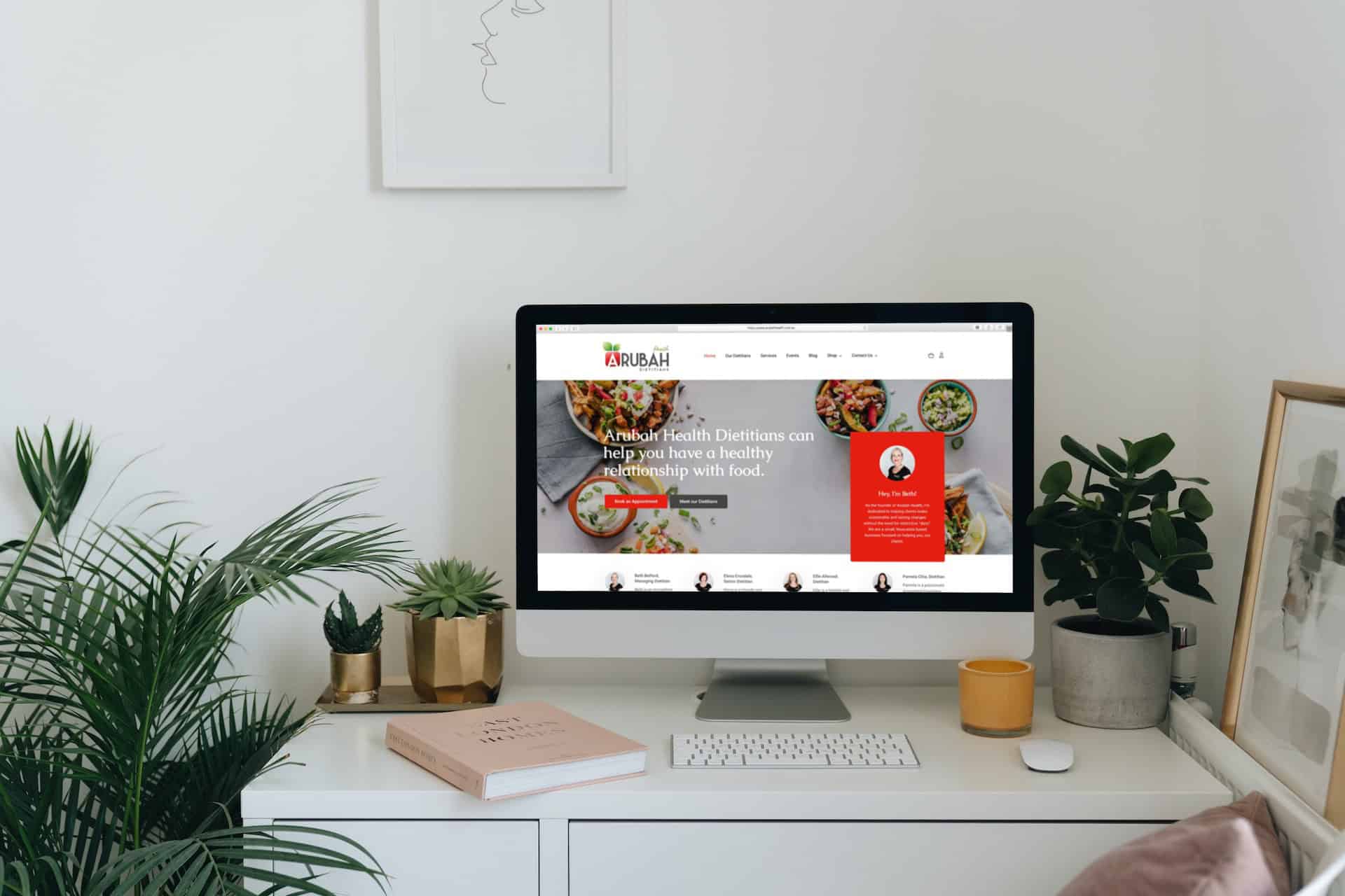 Arubah Health Dietitians Web design project for Arubah Health Dietitians