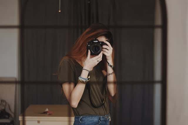woman taking a photo